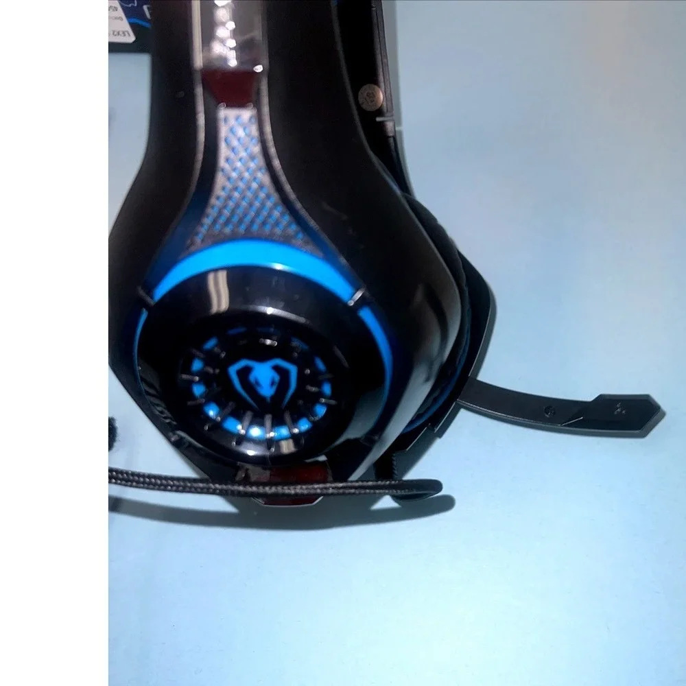 BEEXCELLENT GM-1 USB Gaming Headset Black & Blue Wired soft Cushioned Adjustable